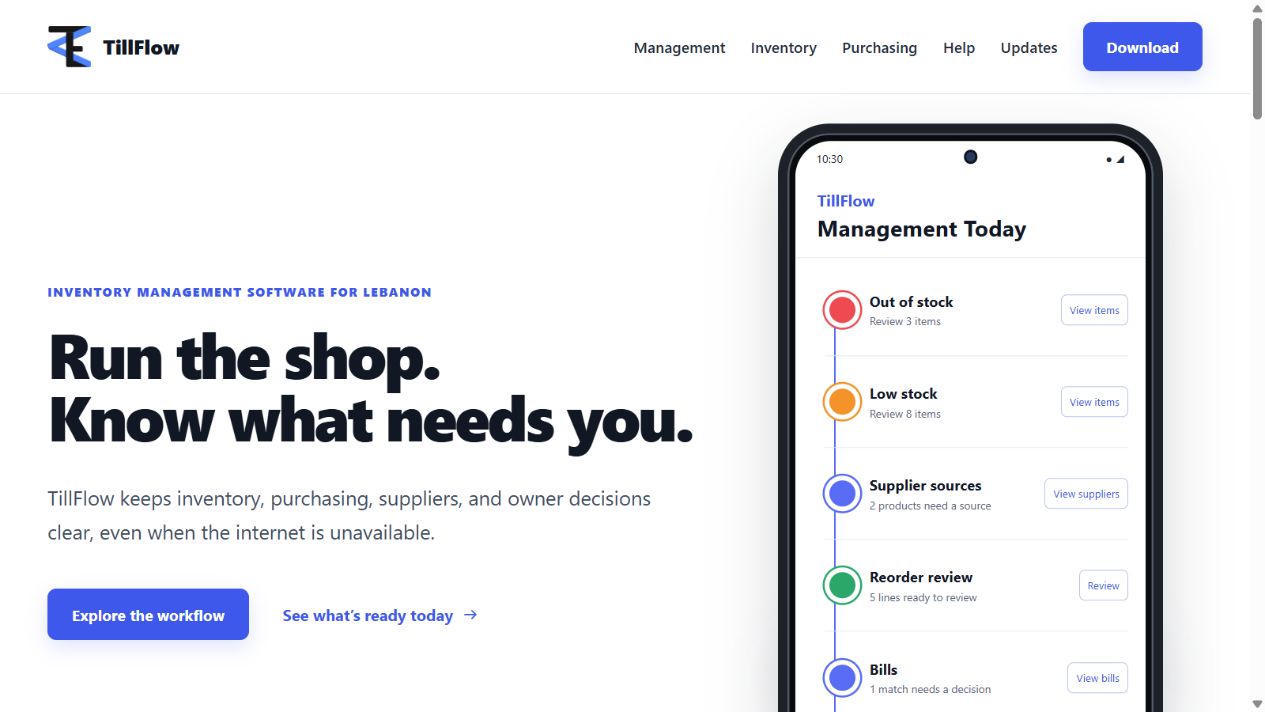 TillFlow product website